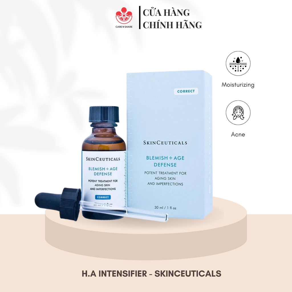 [HÀNG CÔNG TY] Serum kiểm soát dầu, mụn ẩn, mụn sần SkinCeuticals Blemish + Age Defense 30ml