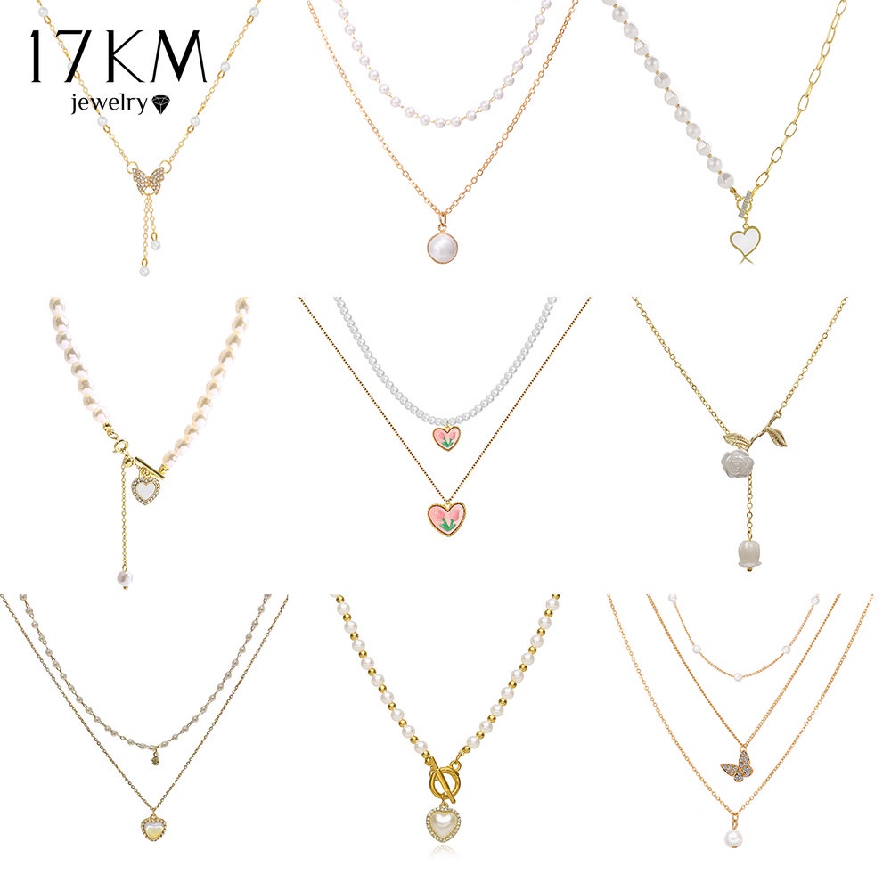 Vòng cổ 17KM mặt tùy chọn kiểu thời trang xinh xắn