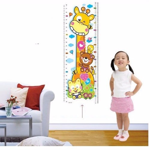 Decal dán tường THƯỚC ĐO CHIỀU CAO cho bé nhiều mẫu. Đề can dán tường trang trí phòng ngủ
