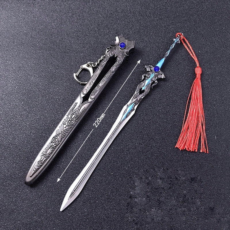 Mô hình Thất Sát Kiếm trong Đấu La Đại Lục Dài 22cm Kim Loại Cao Cấp Mô hình trưng bày trang trí
