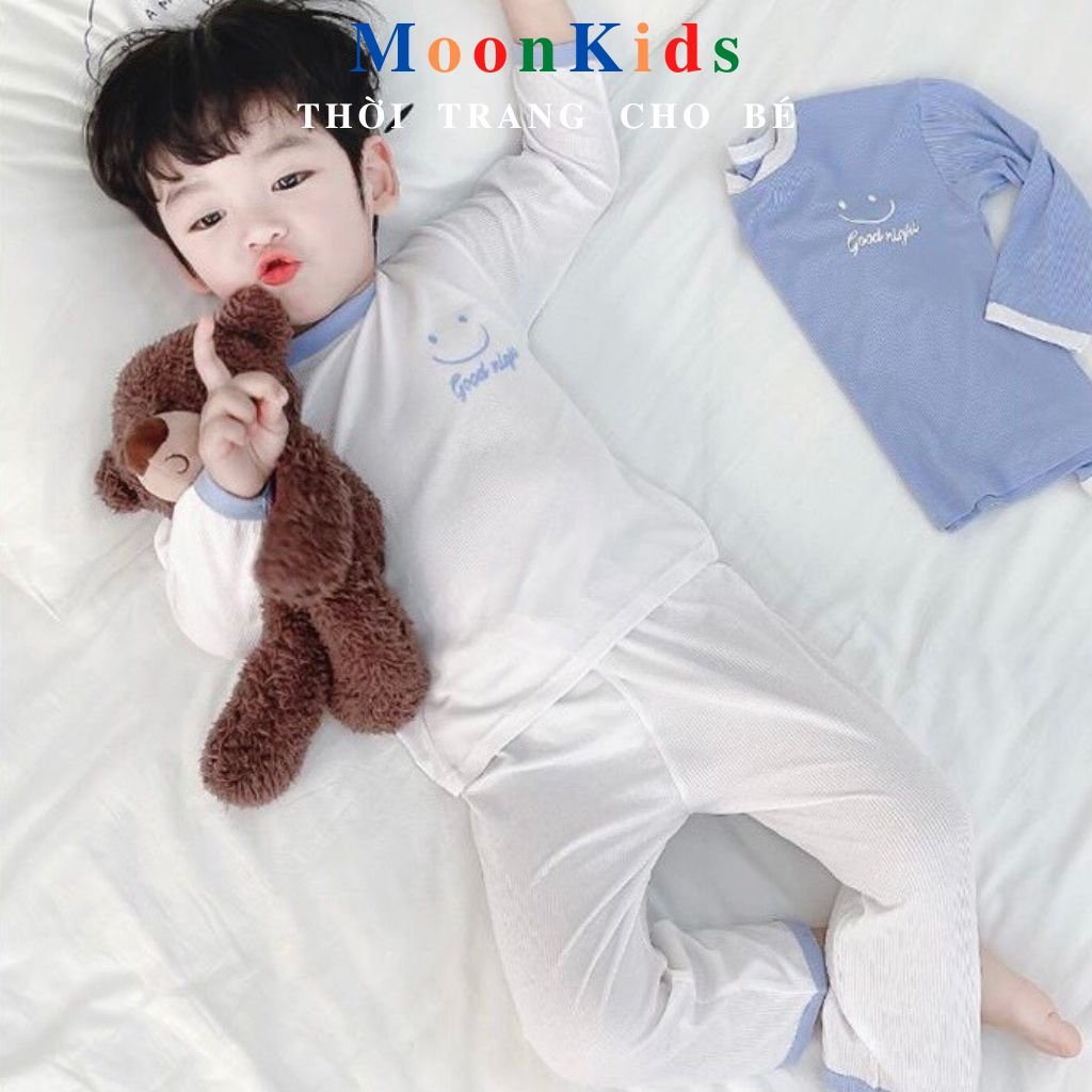 Bộ Thu Đông Dài Tay Len Tăm dành cho bé trai bé gái từ 7-27kg,họa tiết đơn giản dễ thương có sẵn giao ngay