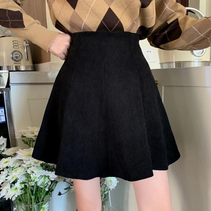 COZOK Chân Váy Lưng Cao Màu Trơn Kiểu Dáng Đơn Giản Hợp Thời Trang