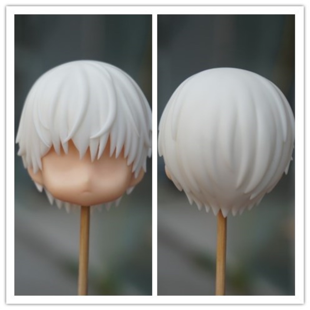 Mặt Nạ Tóc Trắng Hóa Trang Nhân Vật Jinggo Qisi Tsukishima Ark ob11 Nendoroid