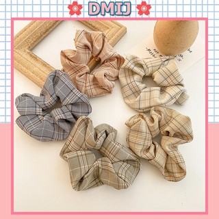 Cột tóc vải scrunchies phong cách vintage dây buộc tóc scrunchies nhiều màu
