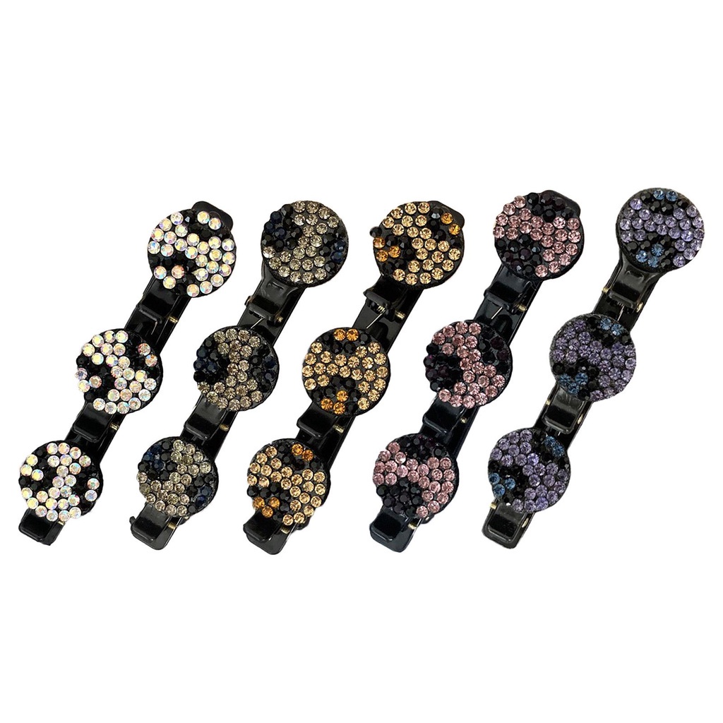 Kẹp Tóc Bện Đính Đá Lấp Lánh T9B1