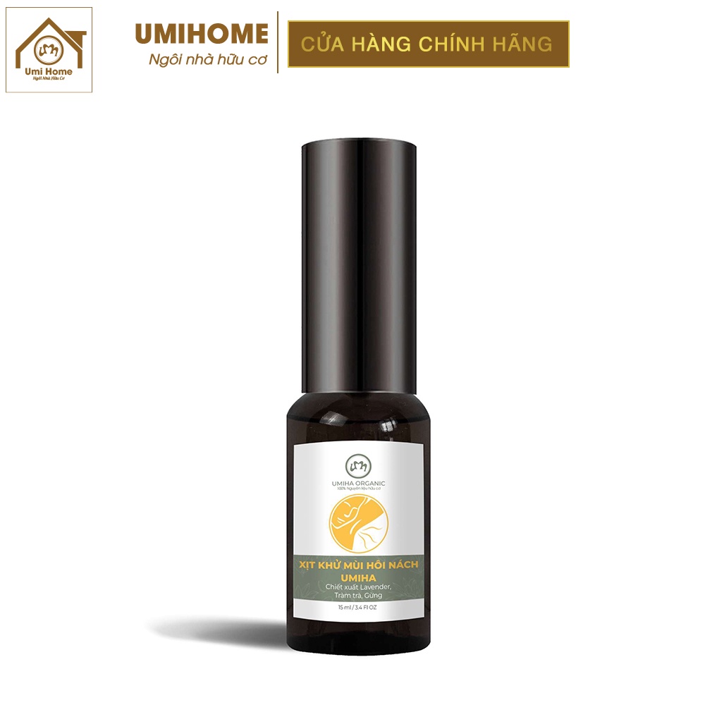 Xịt khử mùi hôi Nách hữu cơ UMIHOME 100ML | Khử mùi, khô thoáng, ngăn tiết mồ hôi hiệu quả