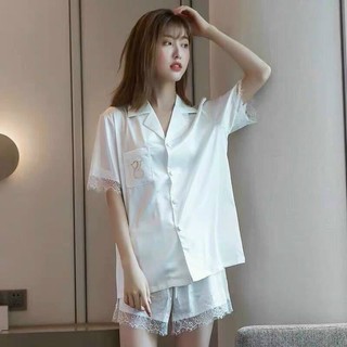 Pijama nữ lụa latin quần đùi