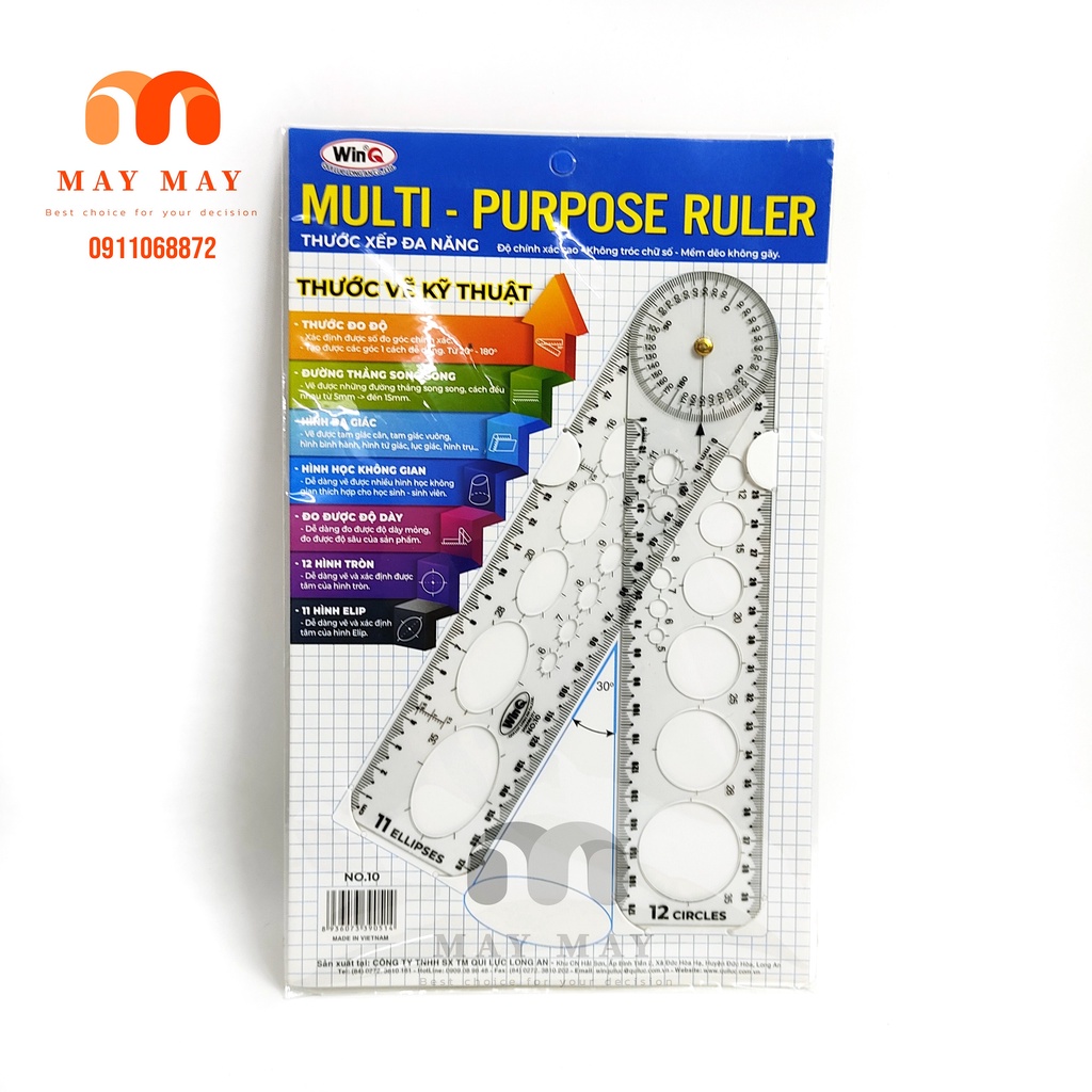 Thước xếp đa năng -Thước vẽ kĩ thuật No 10