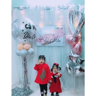 Áo dạ nhung dáng dài cho bé gái