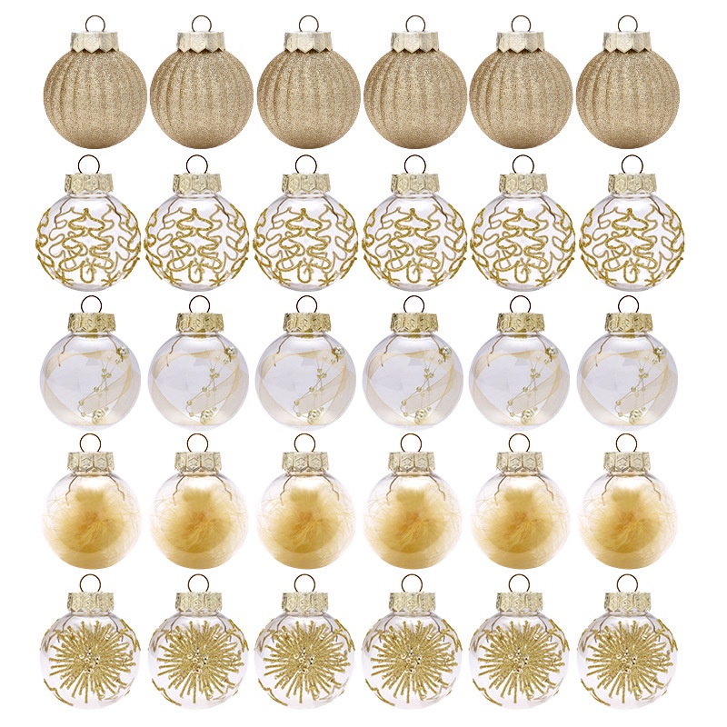 Hàng Mới Về Quả Cầu Trong Suốt Sơn Màu 6Cm KLI9 Trang Trí Cây Thông Giáng Sinh