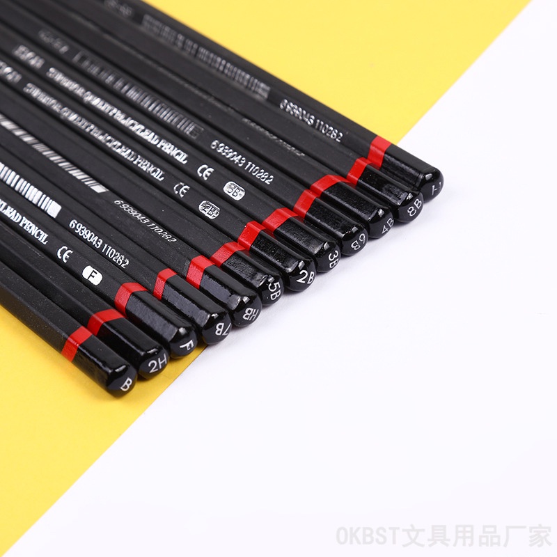 Hộp 12 Bút Chì Gỗ 2H-8B Vẽ Phác Thảo Chuyên Nghiệp