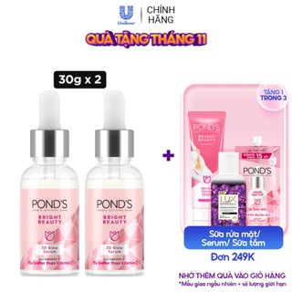 Combo 2 serum Pond s dưỡng sáng mờ thâm 3D Glow 30g chai