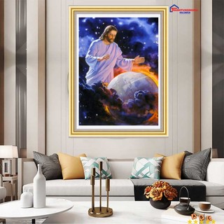 Tranh đính đá DD9521 (65cm x 53cm), tranh thêu chữ thập chúa giêsu DV6345 (45cm x 55cm)