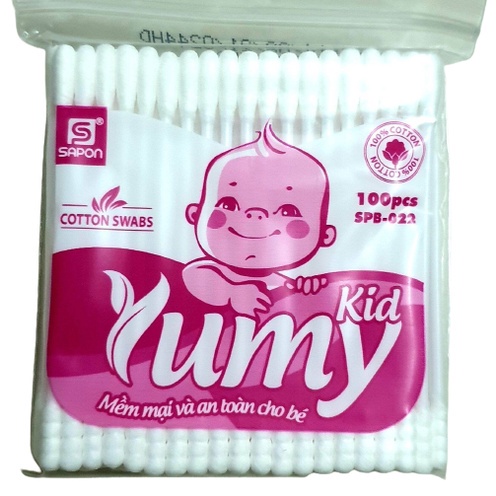 Bông tăm ngoáy tai YUMY - Thấm hút tốt, giúp lấy đi nước, chất lỏng trong vết thương, vết loét, bụi bẩn phukiendepladuoc