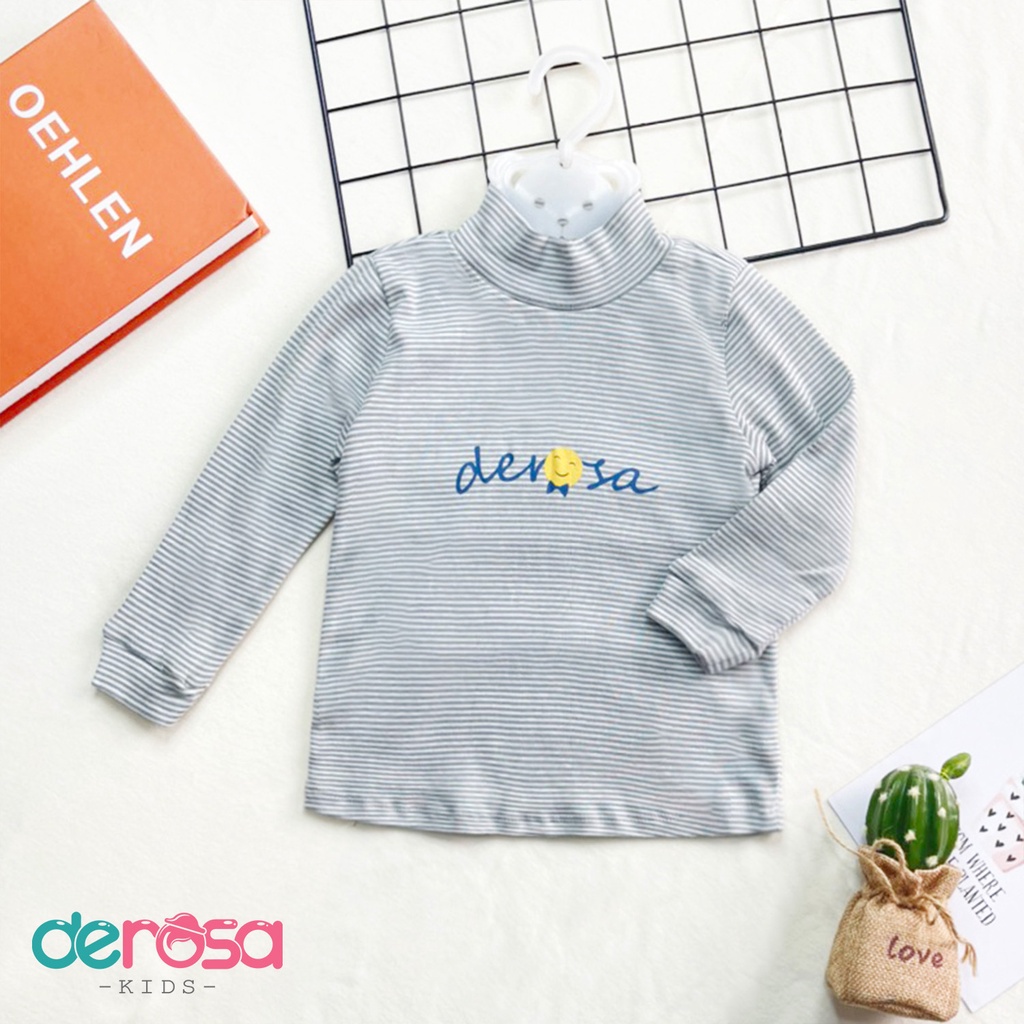 Áo cổ lọ dài tay cho bé trai và bé gái DEROSA KIDS chất liệu cotton cho bé từ 1-5 tuổi ASKD637A