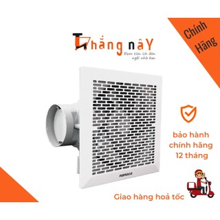 Quạt hút âm trần có ống dẫn Nanoco NCV2020-C ( lỗ chôn 26x26 ) - Hàng chính hãng
