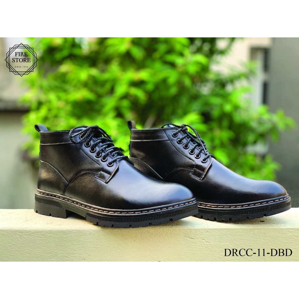 Giày đốc nam cổ lửng da bò nguyên tấm Bảo hành 24 tháng