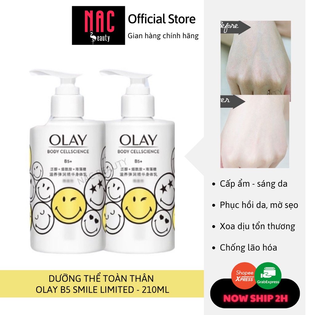 Dưỡng thể toàn thân Olay B5 Smile Limited  dưỡng trắng da cơ thể - NAC beauty