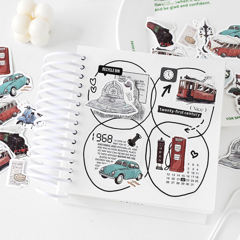 Mr.Paper 4 phong cách  30 vé/túi  Sticker gói  Đi du lịch với cảnh quan thực vật  Ins retro trang trí  Tài liệu dán  Nhật ký du lịch  Tài liệu dán bàn tay