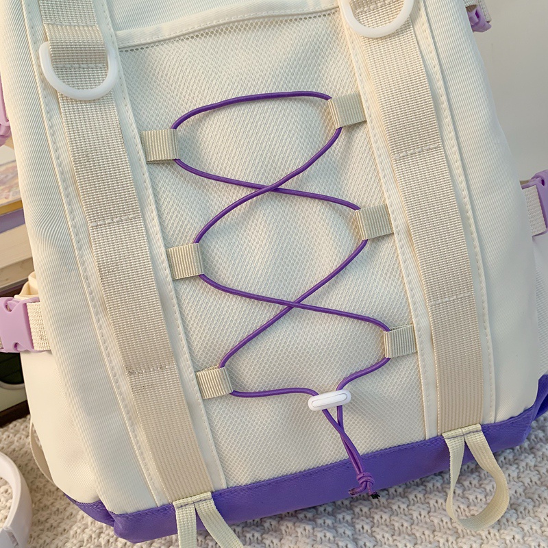 Balo PRETTYZYS sức chứa lớn 14inch phong cách Hàn Quốc 2022 thời trang trẻ trung cá tính cho nữ