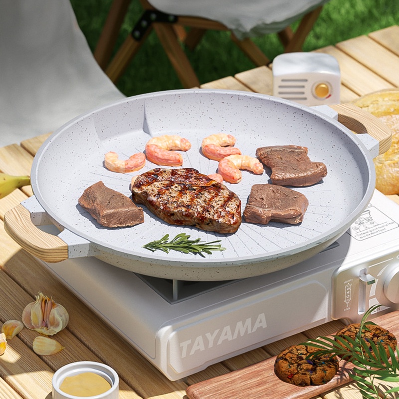 S&S 43*33*4CM Đĩa nướng tròn màu trắng lớn