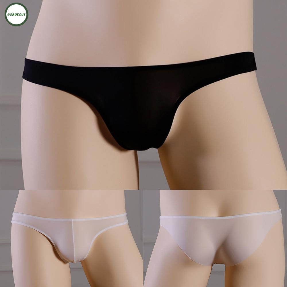 GORGEOUS~Men Thong Underpants Underwear Bulge Pouch Comfortable Ice Silk Low Waist