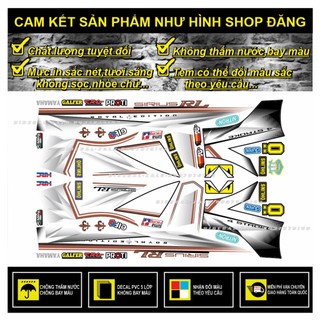 TEM RỜI SIRIUS MẪU RL PHỐI DÁN XE TRẮNG - 