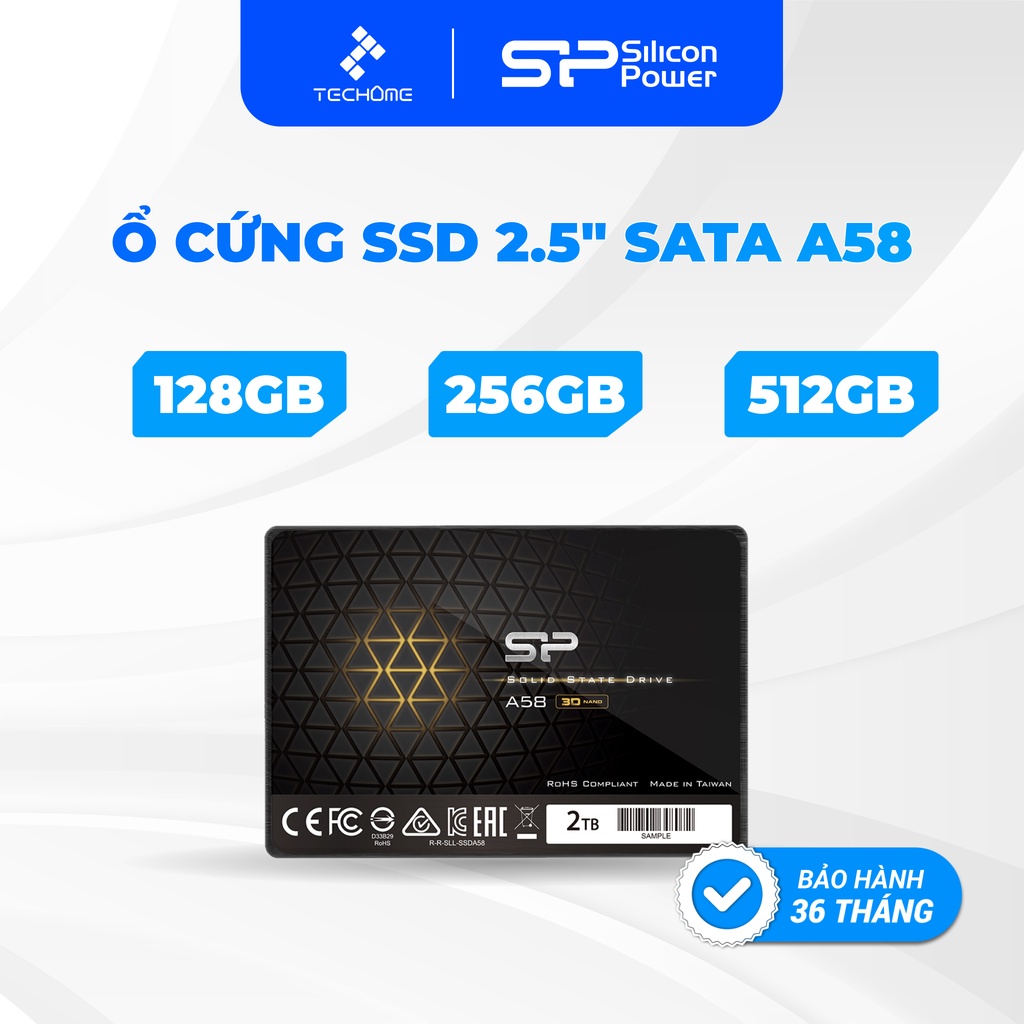 Ổ cứng SSD Silicon Power A58 128GB 256GB 512GB