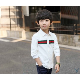 Áo Bé Trai Sơ Mi Trắng Dài Tay - Trang 25 Kids - AA046