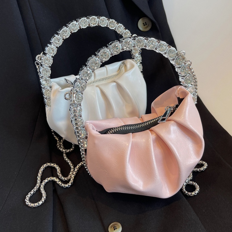 Túi Đeo Vai mini Kết Cấu Cao Cấp Có Dây Xích Thời Trang Cho Nữ