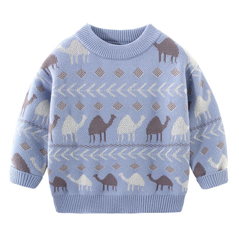 Áo Sweater Cổ Tròn In Hoạt Hình Thời Trang Mùa Đông Dành Cho Bé Trai 8859