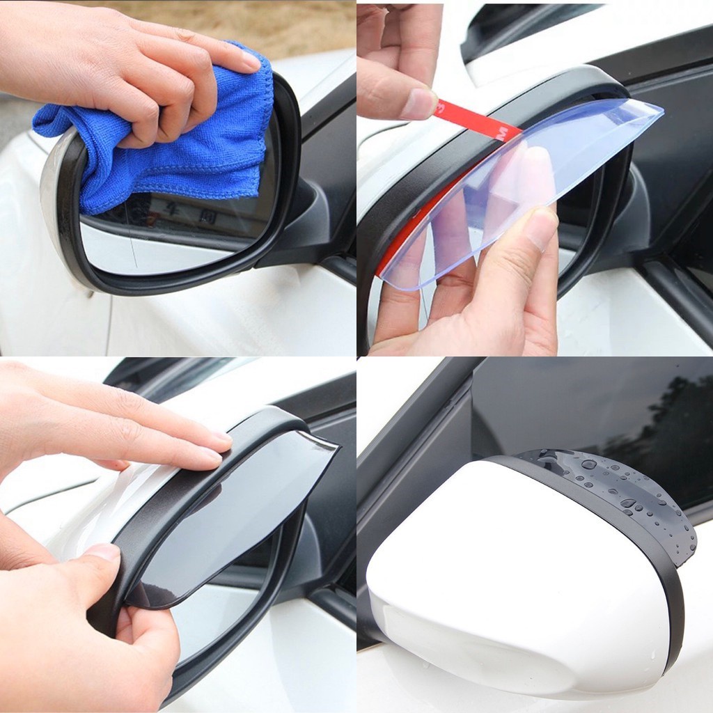 Bộ 02 Tấm Vè Che Mưa - Nắng Gương Kính Chiếu Hậu Ô Tô Xe Hơi Cao Cấp