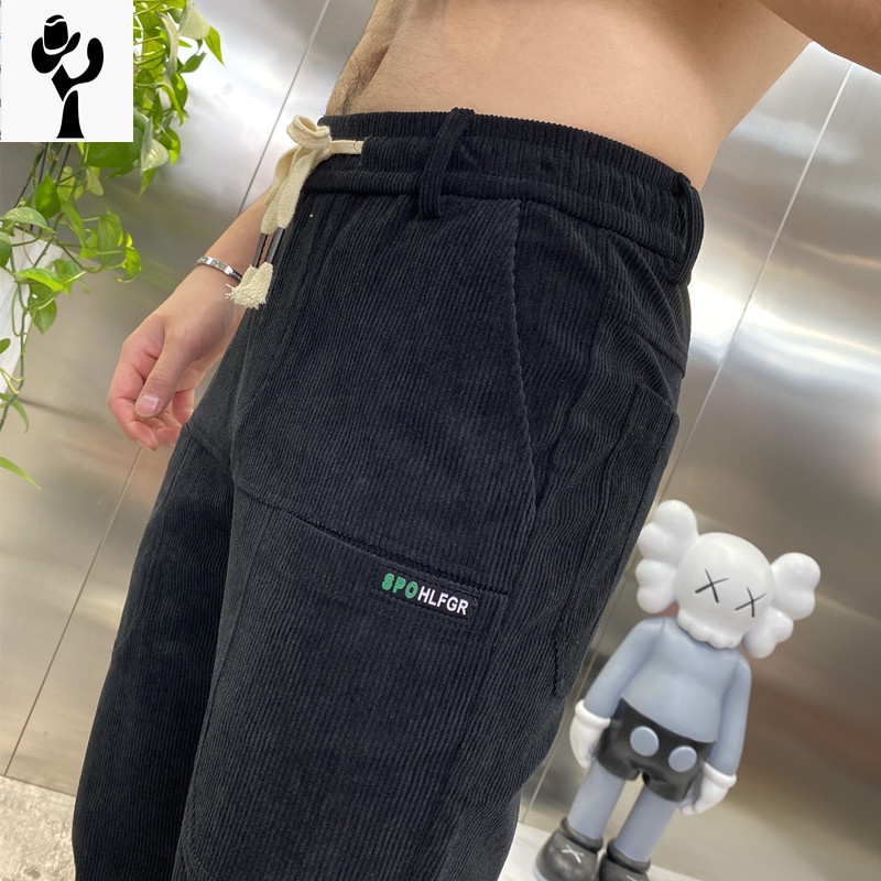 Quần baggy nam nhung tăm co giãn Xmax Hàn Quốc chất liệu cao cấp có túi phía trước HOT TREND STREET STYLE B080 | BigBuy360 - bigbuy360.vn