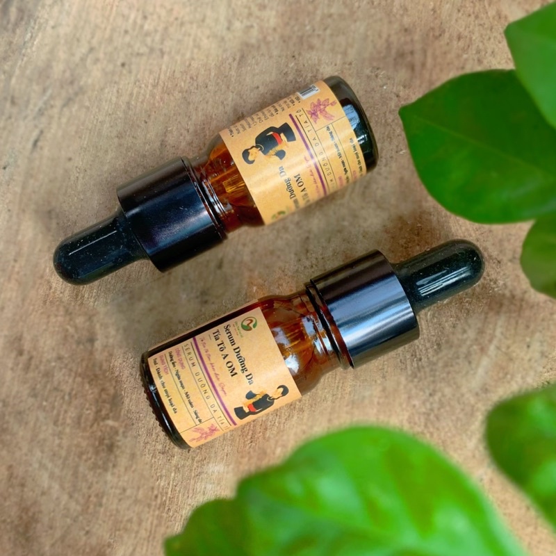 Combo 2 Serum dưỡng da Tía tô tím A Om Natural Dưỡng Ẩm Sâu, Săn Chắc Da 30ml