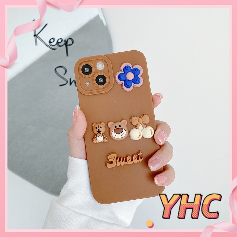 ốp iphone Hình Gấu 3D Dễ Thương Cho Iphone6 6splus 7 7plus 8plus XR X XS 11 12 Pro max Plus Promax max-061