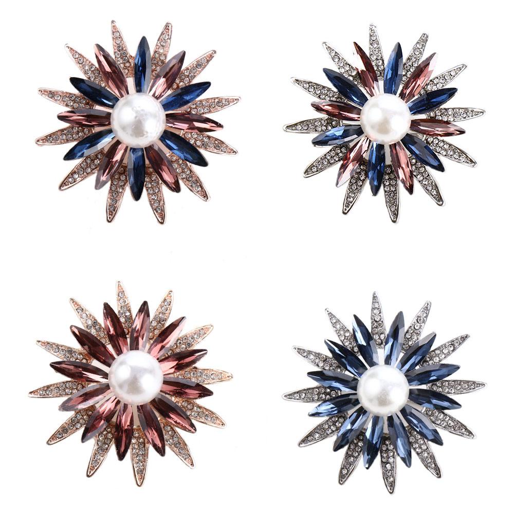 Trâm Cài Áo Hình Hoa Đính Đá Sang Trọng Cho Nữ|Phụ Kiện Áo Sweater Xinh Xắn Chất Lượng