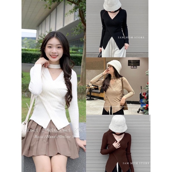 [NEW]ÁO LEN TĂM VẠT CHÉO CỔ CHOCKER 2511 hot hit