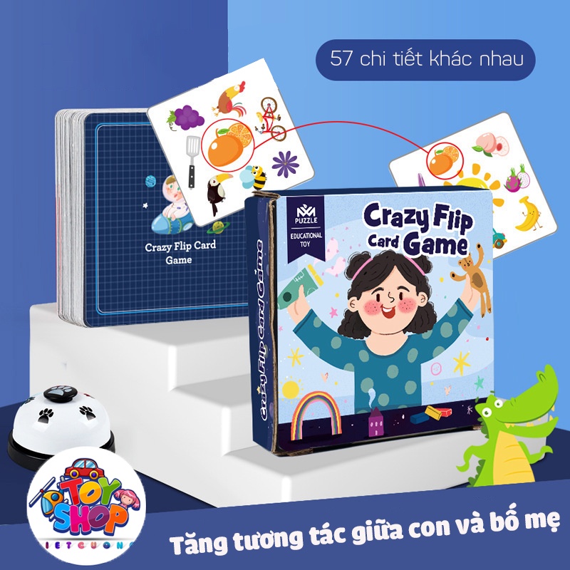 Đồ Chơi Thẻ Crazy Flip Card Luyện Phản Xạ Trí Óc