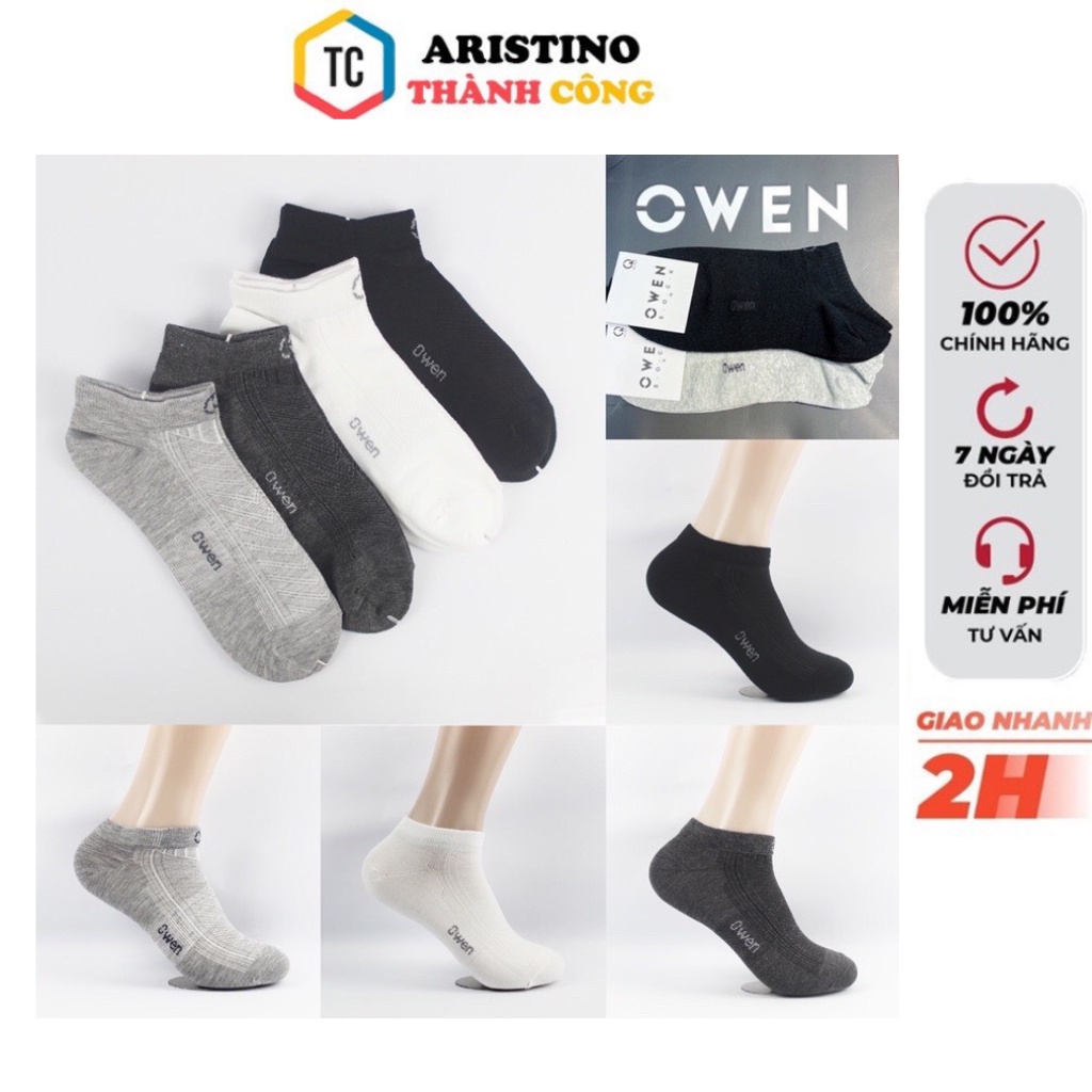 Tất nam OWEN cổ ngắn không hôi không xù lông thoáng khí TAG 38K - TAT04