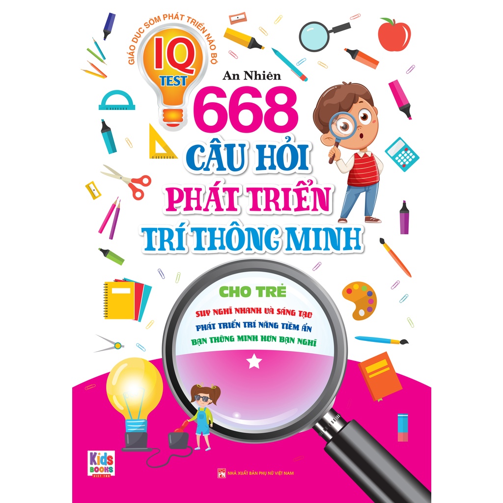 Sách - Phát Triển Trí Tuệ IO - Combo 2 Quyển 668 Câu Hỏi Phát Triển Trí Thông Minh Cho Trẻ ( Bìa Mềm )