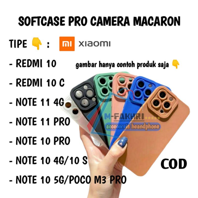 Softcase pro camera macaron Xiaomi Redmi 10 10c note 10 5G poco M3 Pro Xiaomi Redmi note 10 4G 10s n