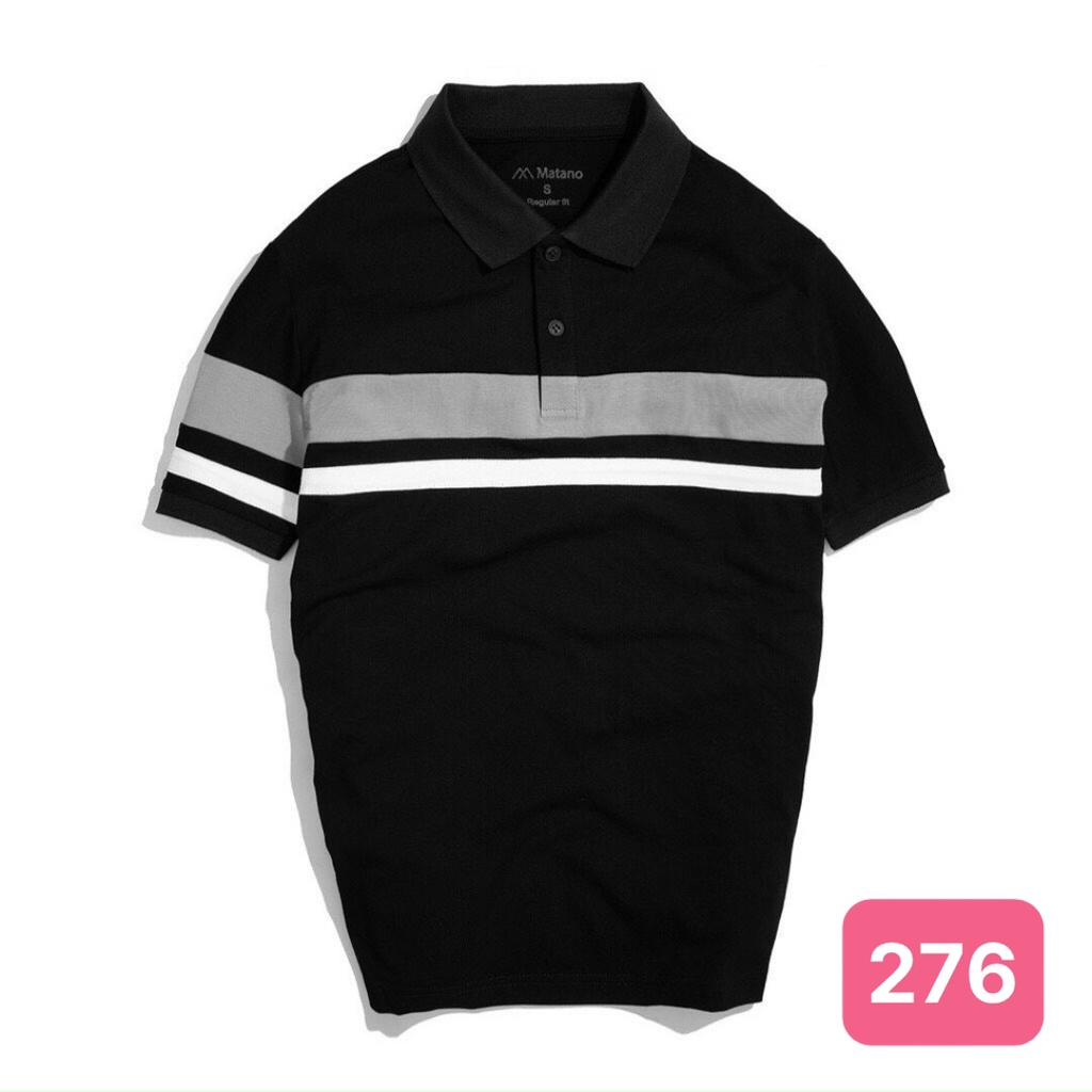 Áo thun nam polo cổ trụ màu đen chất vải cotton dày dặn co giãn tay ngắn, phông nam đẹp Hado101 nhiều mẫu