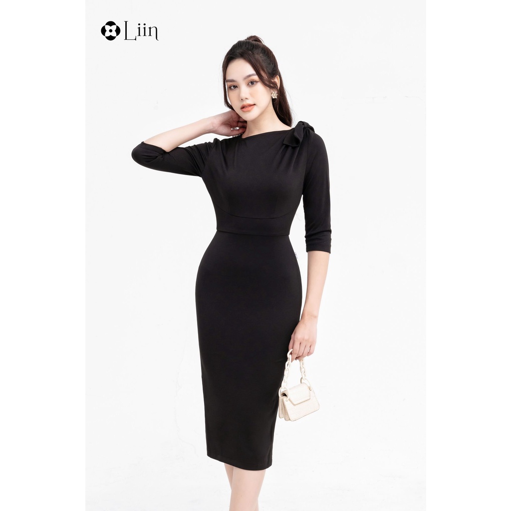 Đầm Thun Nhún ôm body sang trọng thanh lịch Liin Clothing D6455