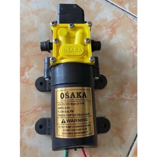Bơm tăng áp Osaka 12V lưu lượng 6l/phút dùng để phun sương ,làm mát..