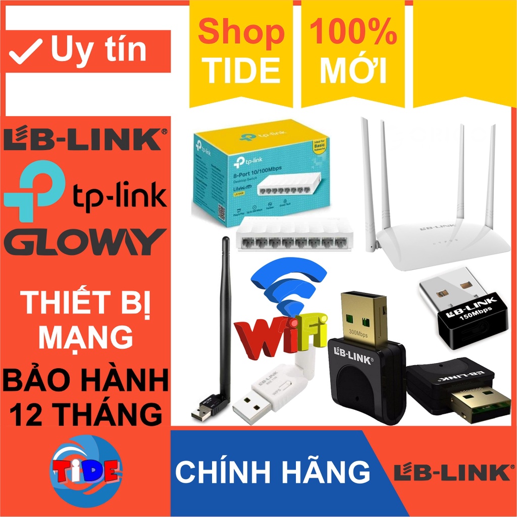 Thiết bị thu/phát/chia mạng WIFI Chính Hãng LBLink | TPLink | Gloway – Bảo hành 24 tháng – WR450H / WN151 / WN155A / WN3