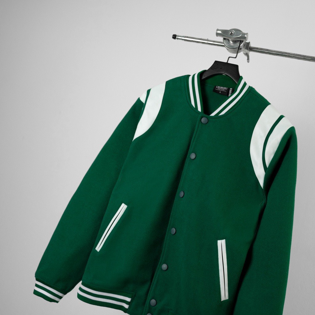 Áo Bomber TEDDY xanh rêu ❣️ chất liệu: nỉ cotton Túi cơi kẻ trắng cực đẹp, cúc bấm hàng shop,ht