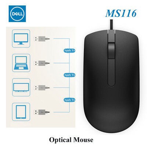 Chuột máy tính Dell MS116 Black USB
