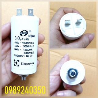 Tụ máy sấy Electrolux 8uf loại zắc 2 chân