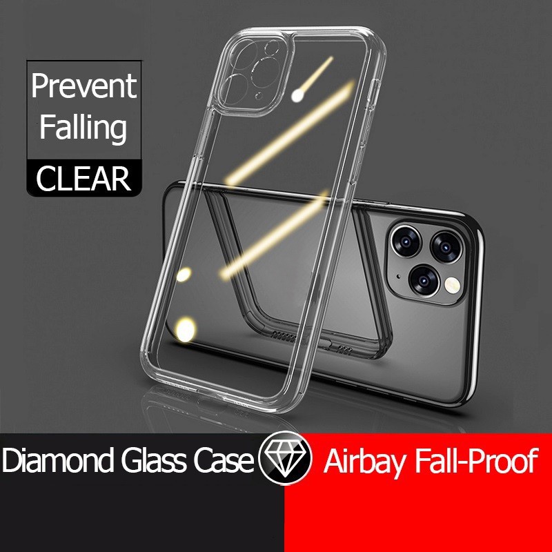 Ốp Điện Thoại Gel Pha Thủy Tinh Mỏng Chống Sốc Cho iPhone 14 13 12 11 Pro Max X XS XR 7 8