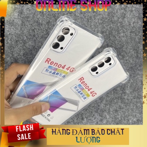Ốp lưng trong suốt chống sốc dành cho renno 4 4G-phụ kiện online shop